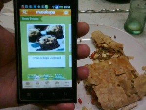 nih udah donlod, background martabak daging :D