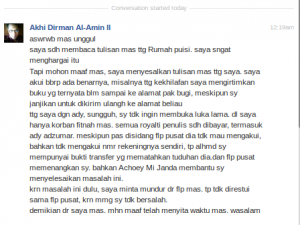 Tanggapan Akhi Dirman atas Tulisan saya yang menyinggung Kasus Ady Azzumar vs Inzpirazone