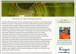 Blog Prof Syafri.. Konsisten dan Berisi