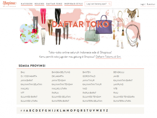 toko di shopius sudah verified dan mencakup banyak kota di Indonesia
