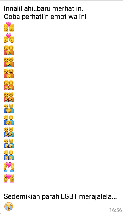 emoticon WA mengandung kampanye LGBT