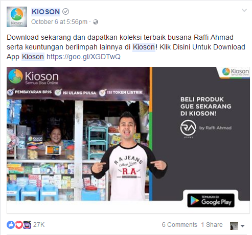 kioson di facebook