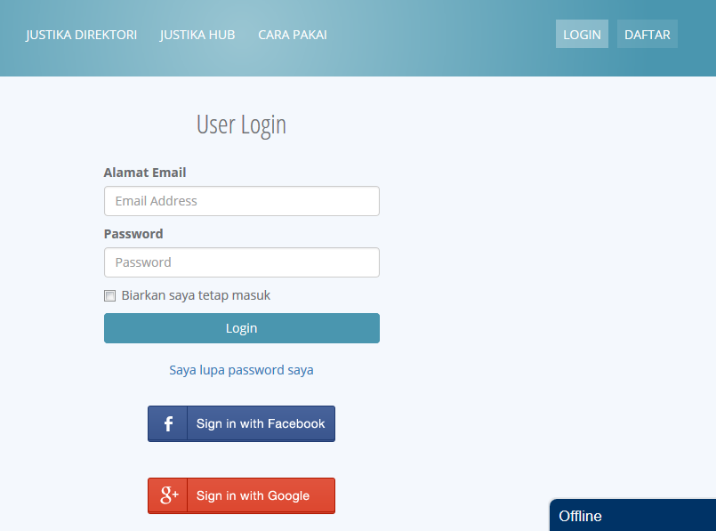 Silakan login dengan beberapa cara