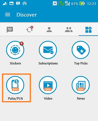 Isi Ulang Pulsa melalui BBM!