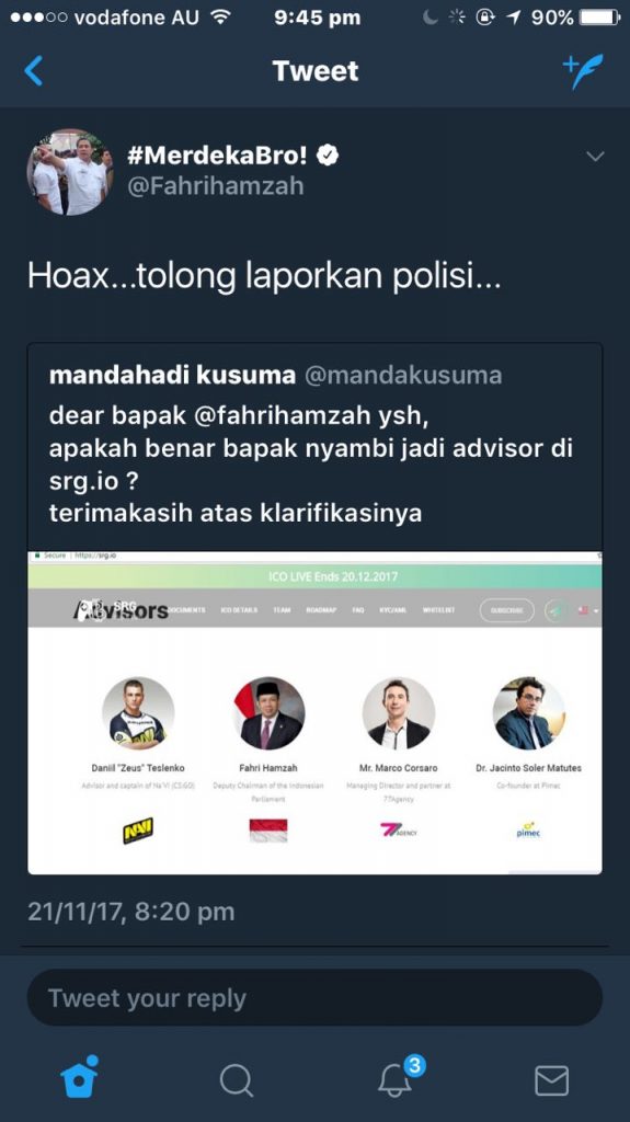 Fahri Hamzah Main Bitcoin