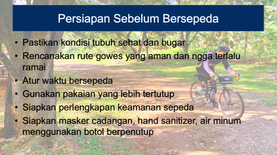 bersepeda saat pandemi